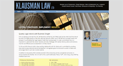Desktop Screenshot of klausmanlawltd.com