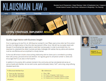 Tablet Screenshot of klausmanlawltd.com